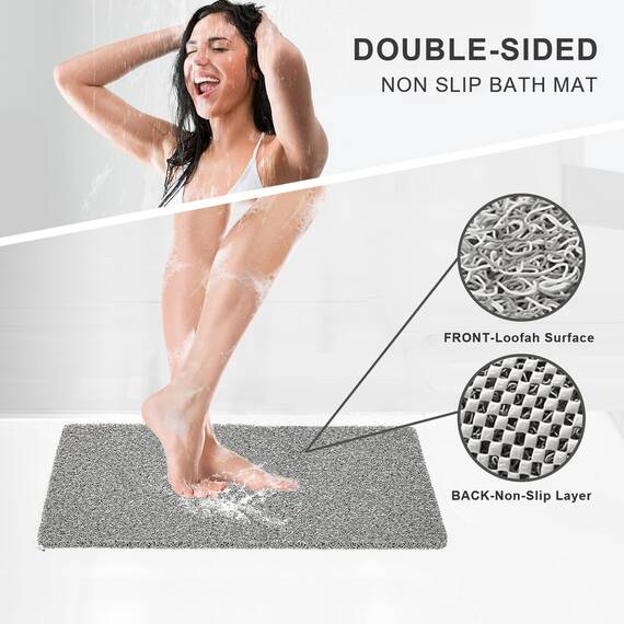 Rutschfeste Badewannenmatte, rutschfeste Badematte, 1,5 cm, extra dick, schnell trocknend, rutschfest, Luffa, rutschfeste Badematte für Badewanne, Badezimmer, Pool, Küche, Eingang, Zuhause, Hotel