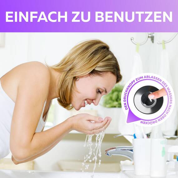 M. ROSENFELD HOME Abflussstopfen Waschbeckenstöpsel mit Sieb - Universal Waschbecken Verschluss Pop Up Abflussstöpsel aus Messing 34-38mm