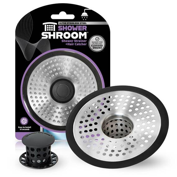 ShowerShroom SHSULT755 Ultra-revolutionärer Dusch-Haarfänger, Abflussschutz, Edelstahl, Rostfrei, Standard