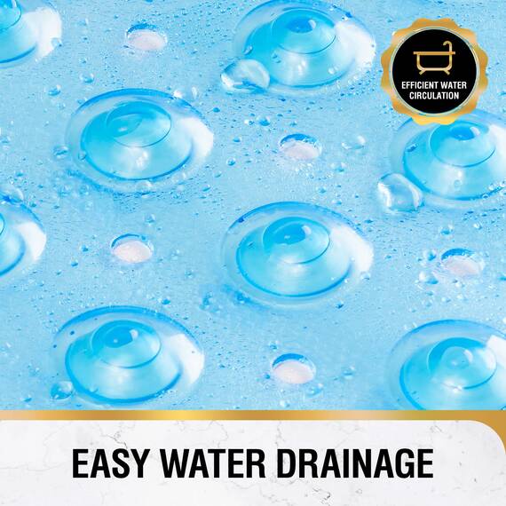HITSLAM Badewannenmatte rutschfest, 101 x 40cm Extra Lange Antirutschmatte Badewanne, Duschmatte rutschfest BPA Frei, Schimmelresistent & Maschinenwaschbar Badematte, Blau