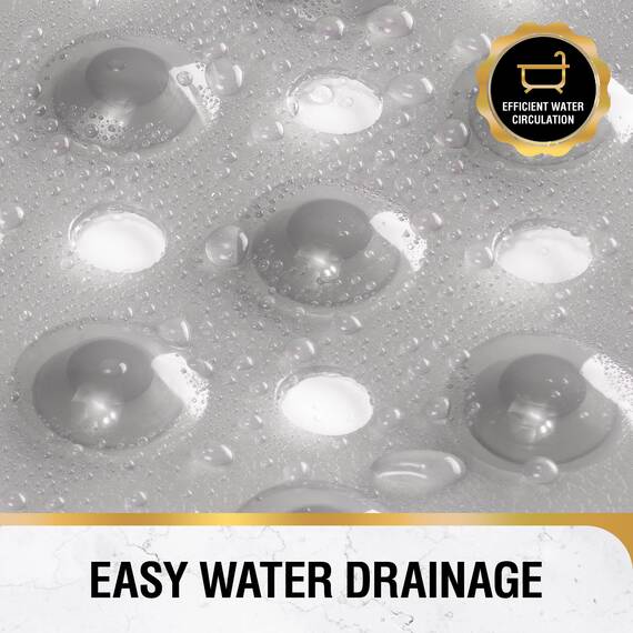 HITSLAM Badewannenmatte rutschfest, 101 x 40cm Extra Lange Antirutschmatte Badewanne, Duschmatte rutschfest BPA Frei, Schimmelresistent & Maschinenwaschbar Badematte, Grau