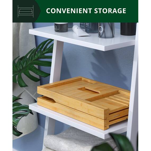 ROYAL CRAFT WOOD Premium Faltbares Badewannentablett – Holz-Badetablett für Badewanne, Bambusregal, erweiterbare Badewannentischtabletts, Badewanne & Badezimmerzubehör für neues Zuhause & Muttertag