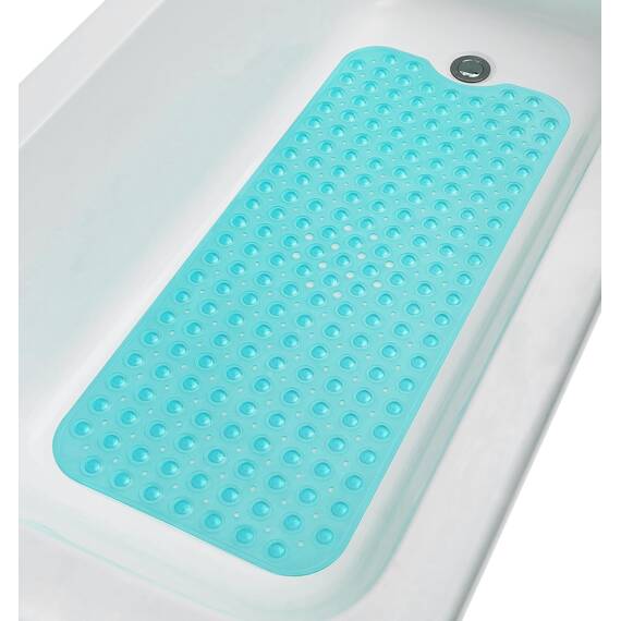 Tike Smart Extra lange rutschfeste Badewannen- und Duschmatte, 99,1 x 40,6 cm (nur glatte, nicht strukturierte Wannen), sicher, sauber, maschinenwaschbar, hervorragende Griffigkeit und Drainage,