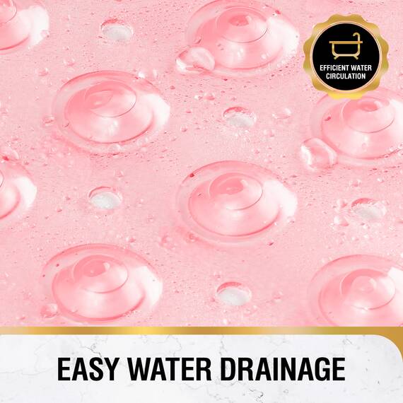 HITSLAM Badewannenmatte rutschfest, 101 x 40cm Extra Lange Antirutschmatte Badewanne, Duschmatte rutschfest BPA Frei, Schimmelresistent & Maschinenwaschbar Badematte, Rosa