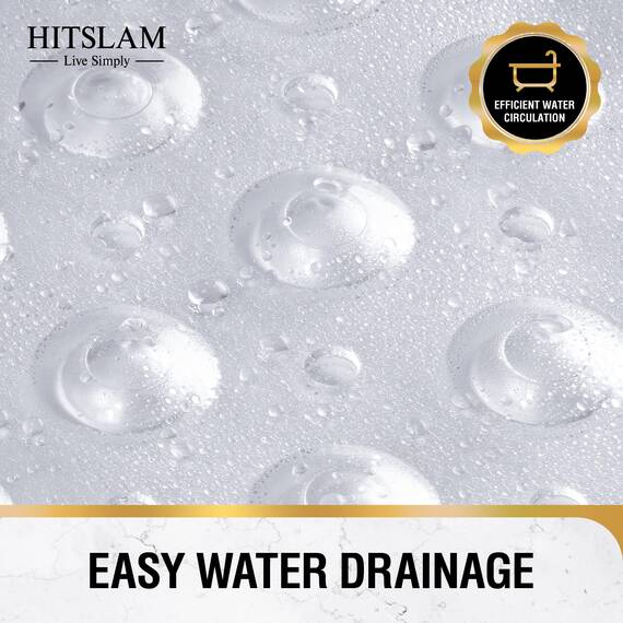 HITSLAM Badewannenmatte rutschfest, 101 x 40cm Extra Lange Antirutschmatte Badewanne, Duschmatte rutschfest BPA Frei, Schimmelresistent & Maschinenwaschbar Badematte, Transparent
