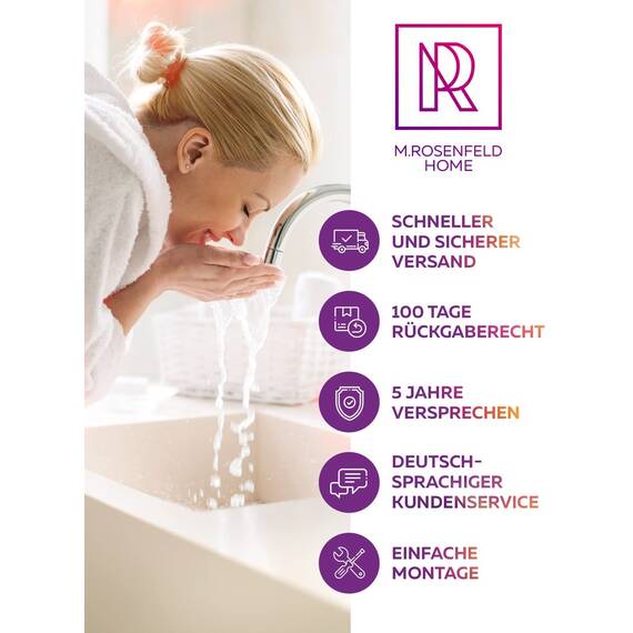 M. ROSENFELD HOME Schwarz Badewannenstöpsel Ø 72 - Matt Schwarz Stöpsel Badewanne Schwarz aus Messing mit Doppel Dichtung - Rostfrei Badewannen Stöpsel Verschluss Badezimmer zubehör