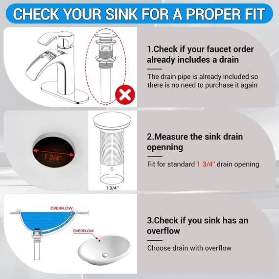 Yodel Faucet YDPOP-3 Waschbeckenablauf mit Überlauf – große Kappe, Pop-Up-Ablaufgarnitur für große Unterbauspüle mit Standard-Ablauföffnung von 4,5 cm, gebürstetes Nickel