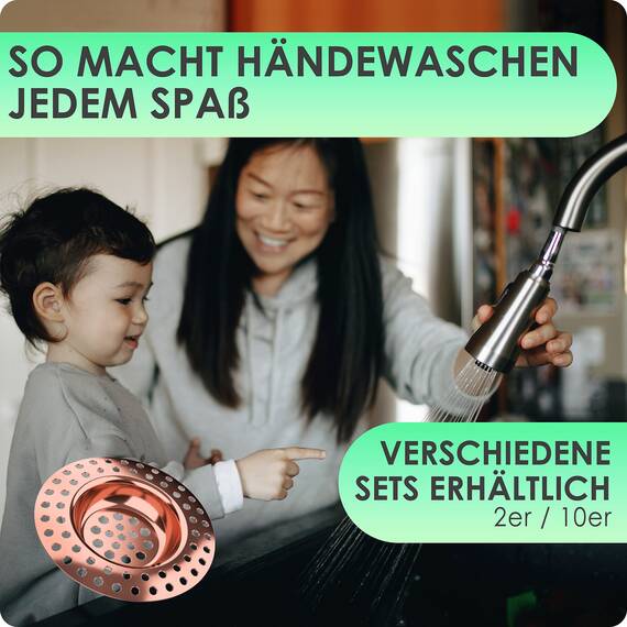 Kitchen Helpis® 2X Abflusssieb kupferfarben für ALLE ABFLÜSSE geeignet, extra schwer -14g-, kein Hochschwemmen, aus rostfreiem SS304 Edelstahl, schnell ablaufend, Sieb für Spülbecken oder Haarsieb