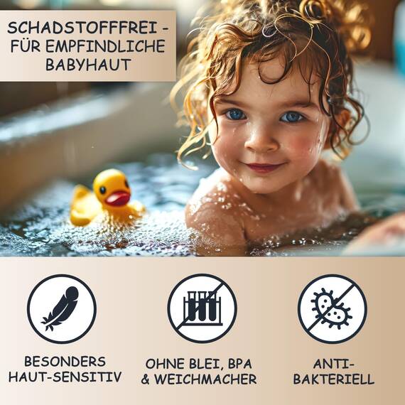 SilverRack Badewannenmatte Kinder rutschfest [100x40cm] - Antirutschmatte Badewanne BPA frei - Badematte Kinder - für Baby & Kinder - Antirutsch Matte - Bath Mat - Safari Linke Seite