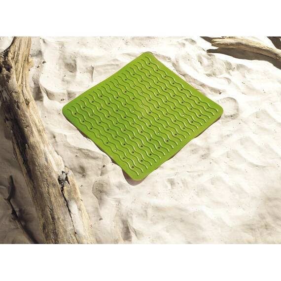 RIDDER Duscheinlage, Duschmatte ca. 54x54 cm, Playa, grün | Allergikerfreundlich | Made in Germany | Nachhaltig | Recyclebar | Waschbar | PVC-frei