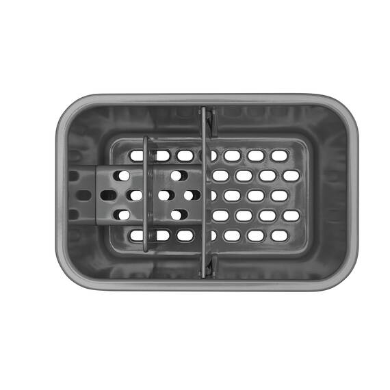 OXO Good Grips Praktischer Spülutensilien-Halter aus Edelstahl – 9,7 x 14,5 x 14 cm