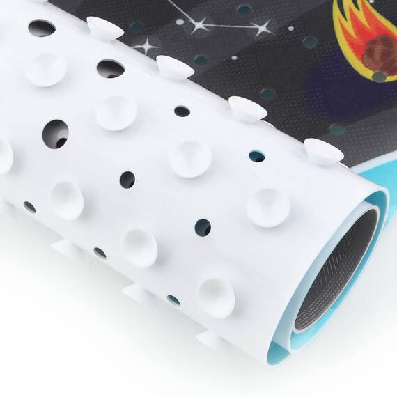 Tubozadi Badewannenmatte für Kinder, Baby, rutschfest, 101,6 x 40,6 cm, extra lang, rutschfest, Badematten für Badewannenmatte mit Saugnäpfen und Abflusslöchern, Himmelblau