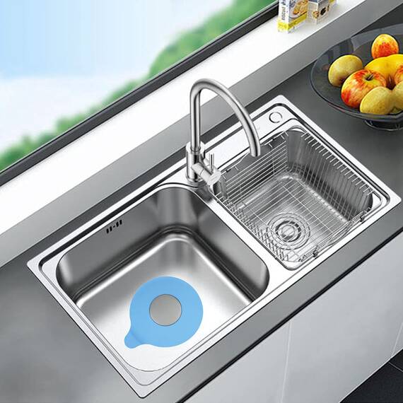 GreeSuit Universal Stöpsel für Badewanne, Spülbecken Abflussstöpsel Silikon Badewannen Ablaufstopfen für Küchen Badezimmer Wäschereien, Blau