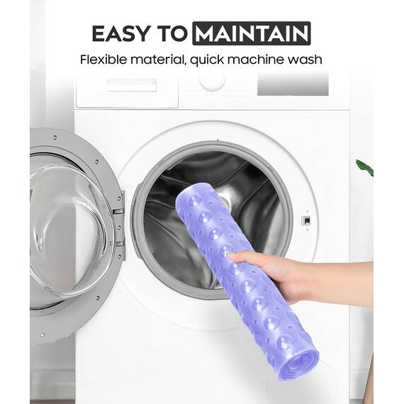 ADOV Badewannenmatte rutschfest, 100x40 cm Extra Lange Antirutschmatte für Badewanne und Dusche, 200 Starke Saugnäpfe, Schimmelresistent, Maschinenwaschbar, PVC-Material, Lila