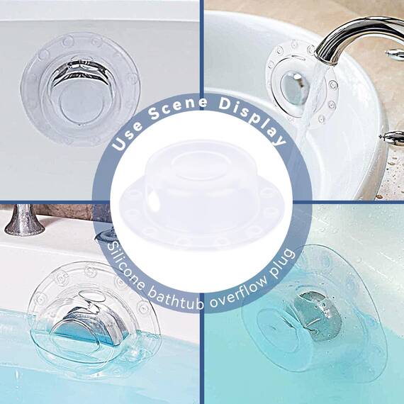 Badewannen Überlauf Abdeckung für Tiefe Wasser-Bäder, tiefer Bad-Abfluss-Abdeckung fügt Zoll des Wanne Wassers für Wärmer und Bequeme Dusche hinzu