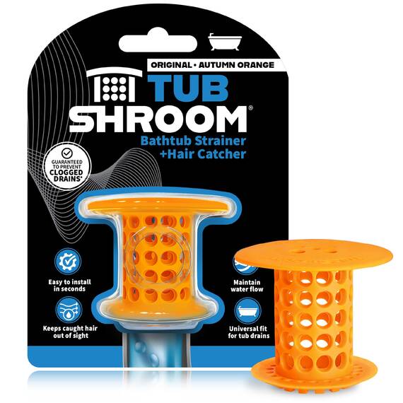 Tubshroom Wannenablauf-Haarfänger Waschbecken, Plastik, Orange