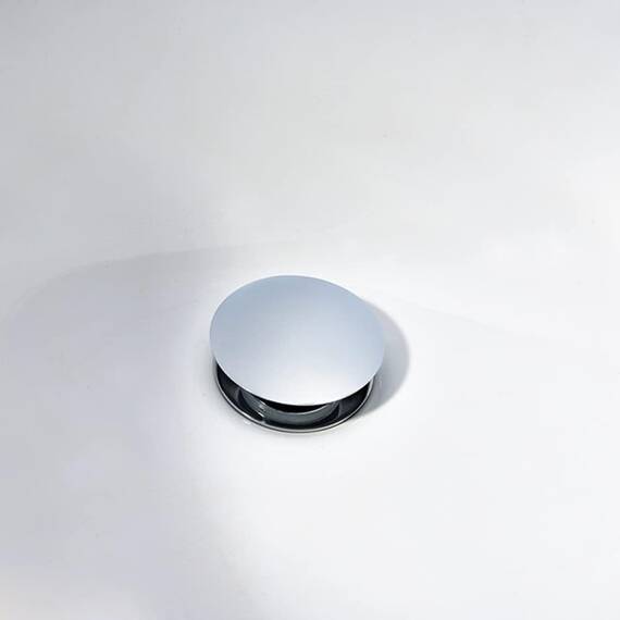 Yodel Faucet Y1618W-CH Waschbeckenablauf ohne Überlauf für große 4,5 cm Ablauföffnung – Pop-Up-Ablauf, Chrom, Y1618W-CH
