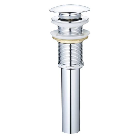 Yodel Faucet Y1618W-CH Waschbeckenablauf ohne Überlauf für große 4,5 cm Ablauföffnung – Pop-Up-Ablauf, Chrom, Y1618W-CH