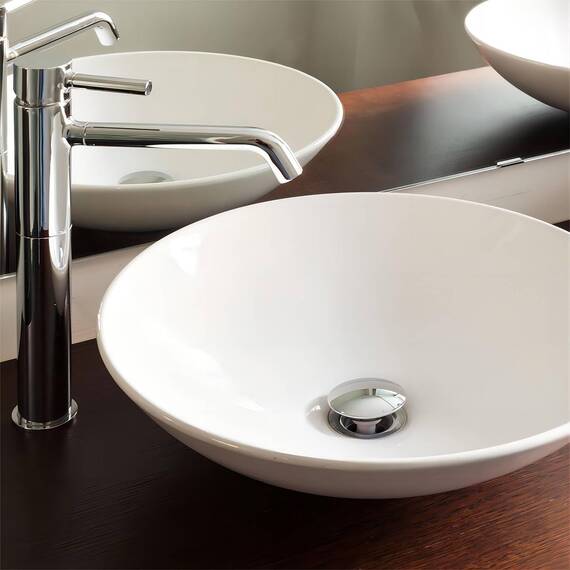 Yodel Faucet Y1618W-CH Waschbeckenablauf ohne Überlauf für große 4,5 cm Ablauföffnung – Pop-Up-Ablauf, Chrom, Y1618W-CH