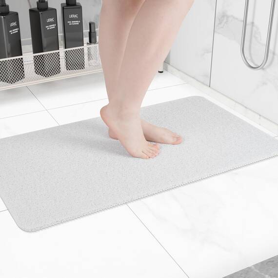 Hargiis Rutschfeste Badewannenmatte, rutschfeste Duschmatte, schnell trocknende Badewannenmatten, Fußschrubber Matte, Anti-Rutsch-Matte für Badewanne, Boden, Badezimmer, Küche, Zuhause, Hotel (weiß
