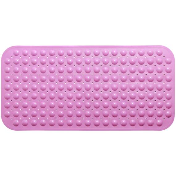 TIKE SMART Große rutschfeste Badewannen- und Duschmatte, 78.7x40.6 cm (nur glatt/nicht strukturierte Wannen) sicher, sauber, maschinenwaschbar, blickdicht, Pink