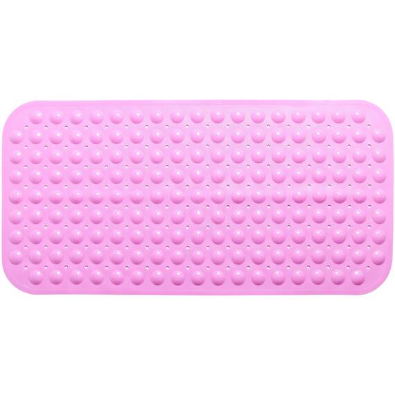 TIKE SMART Große rutschfeste Badewannen- und Duschmatte, 78.7x40.6 cm (nur glatt/nicht strukturierte Wannen) sicher, sauber, maschinenwaschbar, blickdicht, Pink
