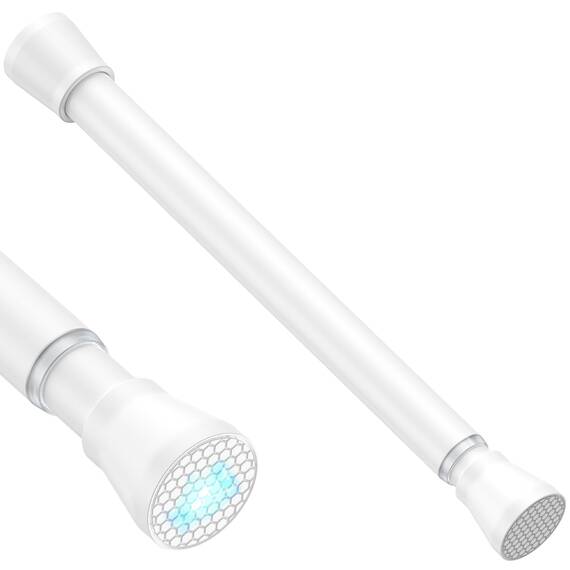 Zipglo 1 Stück Kleiner Gardinenstange ohne Bohren 41-67cm Teleskopstange Vorhangstange Duschvorhangstange Spannstange Verstellbare für Bücherregal Diy Projekte, Küche, Schrank Weiß