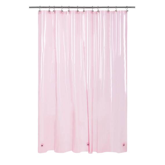 Barossa Design Extra langes Duschvorhang-Innenfutter mit 3 Magneten, 182,9 x 213,4 cm, XL, wasserdicht, PEVA, leicht, Duschvorhang für Badezimmer, PVC-frei, Metallösen, Transparent/Rosa