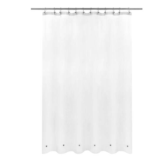 Barossa Design Langes Duschvorhang-Innenfutter mit 6 Magneten, 182,9 x 198,1 cm, wasserdichtes Duschvorhang-Innenfutter aus PEVA für Badewanne, PVC-frei, Metallösen, mattiert