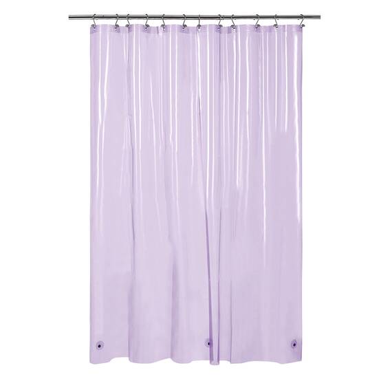 Barossa Design Extra langes Duschvorhang-Innenfutter mit 3 Magneten, 182,9 x 213,4 cm, XL, wasserdicht, PEVA, leicht, Duschvorhang für Badezimmer, PVC-frei, Metallösen, Transparent/Lavendelfarben
