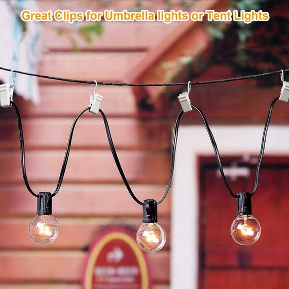 Coideal Edelstahl-Vorhangklammern, Lichterketten-Aufhänger, Haken für Heimdekoration, Fotos, Kunsthandwerk-Display und Zubehör für Outdoor-Aktivitäten Small weiß