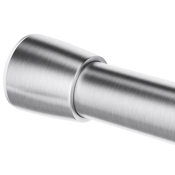 iDesign Astor 78570 Gardinenstange mit Metallspannung, verstellbar, anpassbar, für Badewanne, Duschkabine, Schrank, Tür, 109,2–190,5 cm, gebürsteter Edelstahl
