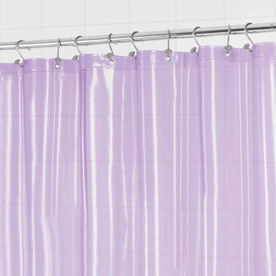 Barossa Design Extra langes Duschvorhang-Innenfutter mit 3 Magneten, 182,9 x 213,4 cm, XL, wasserdicht, PEVA, leicht, Duschvorhang für Badezimmer, PVC-frei, Metallösen, Transparent/Lavendelfarben