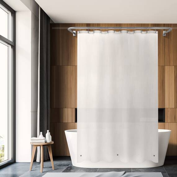 Barossa Design Mattierter innerer Duschvorhang, Premium-PEVA-Duschvorhang für Badezimmer, BPA- und PVC-frei, ohne chemischen Geruch, Leichter Duschvorhang mit 3 Magneten, Metallösen, Standardgröße