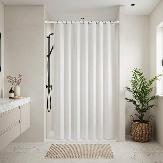 ZipGlo Duschvorhangstange 75-165cm Ausziehbar Duschvorhangstange für Badezimmer, Fenster, Kleiderschrank, ohne Bohren, Weiß 1 Stück Ø 22 mm