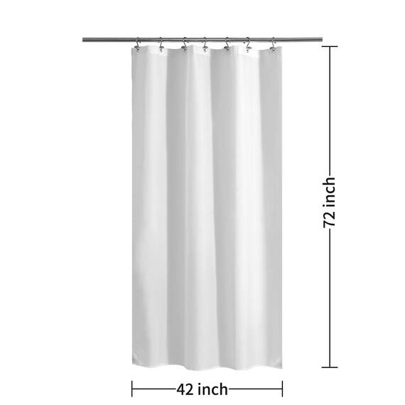 Alyvia Spring Stall Duschvorhang aus Stoff, wasserdicht, 106,7 x 182,9 cm, weich und leicht, Stallgröße, Duschvorhang mit Magneten, maschinenwaschbar, 106,7 x 183,9 cm, Weiß