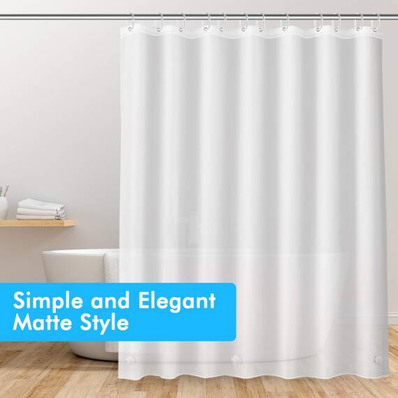SPARIN Duschvorhang 180x200cm transparent mit Gewicht Magnet unten, durchsichtig weiß Duschvorhänge Antischimmel (Nicht Textil), Eva wasserdicht Shower Curtains, Badvorhang mit 12 Duschvorhangringen