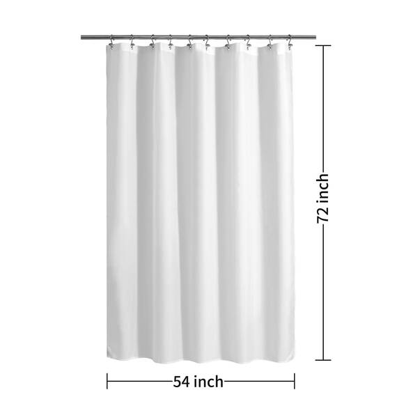 Alyvia Spring Stall Duschvorhang aus Stoff, wasserdicht, 137,2 x 182,9 cm, weich und leicht, Stallgröße, Duschvorhang mit Magneten, maschinenwaschbar, 137,2 x 182,9 cm, Weiß