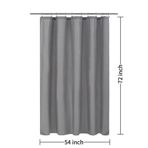 Alyvia Spring Stall Duschvorhang aus Stoff, wasserdicht, 137,2 x 182,9 cm, weich und leicht, Stallgröße, Duschvorhang mit Magneten, maschinenwaschbar, 137,2 x 182,9 cm, Grau