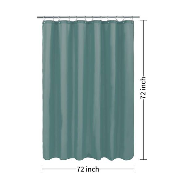 Alyvia Spring Duschvorhang, wasserdicht, weicher und Leichter Stoff, mit 3 Magneten, Hotelqualität und maschinenwaschbar, Standardgröße 183 x 183 cm, Blaugrün