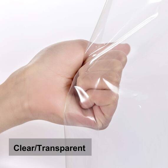 Barossa Design Schmaler innerer Duschvorhang mit 3 Magneten, wasserdichter PEVA-Duschvorhang für kleine, Lange Badezimmerkabinen, PVC-frei, Metallösen, transparent, 91,4 x 198,1 cm