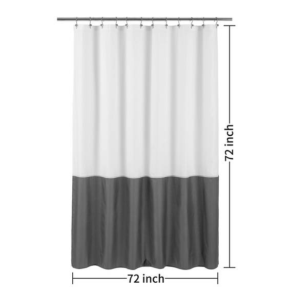 Alyvia Spring Wasserdichter Stoff-Badevorhang, weicher und Leichter Stoff-Duschvorhang, 3 Magnete an der Unterseite, Hotelqualität und maschinenwaschbar, Standardgröße 183 x 183 cm, Weiß und