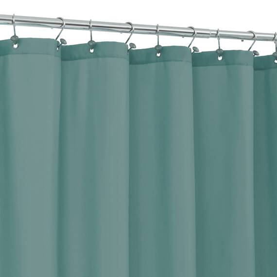 Alyvia Spring Duschvorhang, wasserdicht, weicher und Leichter Stoff, mit 3 Magneten, Hotelqualität und maschinenwaschbar, Standardgröße 183 x 183 cm, Blaugrün