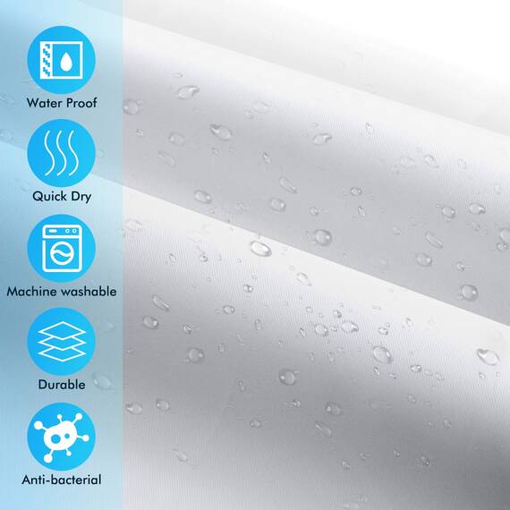 SPARIN Duschvorhang 180x200cm transparent mit Gewicht Magnet unten, durchsichtig weiß Duschvorhänge Antischimmel (Nicht Textil), Eva wasserdicht Shower Curtains, Badvorhang mit 12 Duschvorhangringen