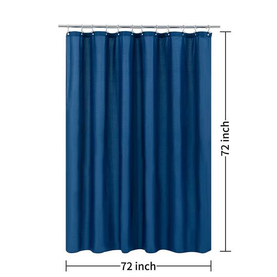Alyvia Spring Wasserdichter Stoff-Duschvorhang, weicher und Leichter Stoff-Duschvorhang, 3 Magnete unten, Hotelqualität und maschinenwaschbar, Standardgröße 183 x 183 cm, Marineblau