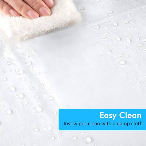 SPARIN Duschvorhang 180x200cm transparent mit Gewicht Magnet unten, durchsichtig weiß Duschvorhänge Antischimmel (Nicht Textil), Eva wasserdicht Shower Curtains, Badvorhang mit 12 Duschvorhangringen