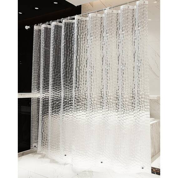 OTraki Duschvorhang 240 x 200 cm (Breite 240, Höhe 200) Anti Schimmel, Eva Duschvorhänge Umweltfreundlich Badvorhänge Waschbar Shower Curtains 3D Wasserdicht mit 16 duschvorhang Ringe