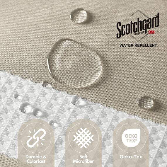 Madison Park Spa-Waffel-Duschvorhang, Stoff mit 3 m Scotchgard, Feuchtigkeitsmanagement, Moderne Heimdekorationen, Stand 137,2 x 198,1 cm, Taupe