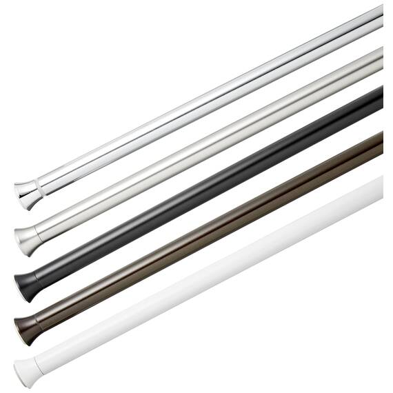 Amazon Basics Verstellbare Duschvorhang-Spannstange, 91 bis 137 cm, Weiß