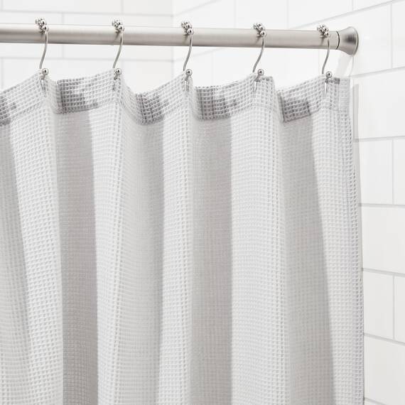 Amazon Basics Verstellbare Duschvorhang-Spannstange, 137 bis 229 cm, Nickel